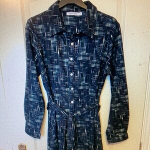 River Island Navy Patterned Dress